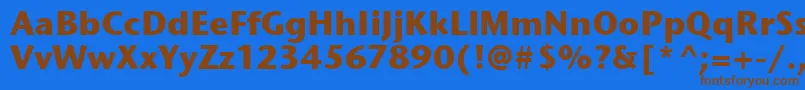 Шрифт StoneSansItcTtBold – коричневые шрифты на синем фоне