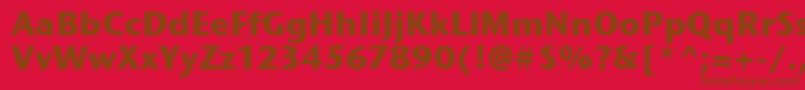 フォントStoneSansItcTtBold – 赤い背景に茶色の文字