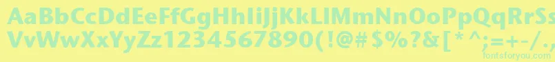 StoneSansItcTtBold Font – Green Fonts on Yellow Background