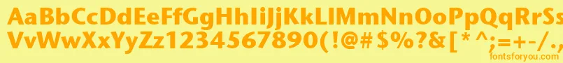StoneSansItcTtBold Font – Orange Fonts on Yellow Background