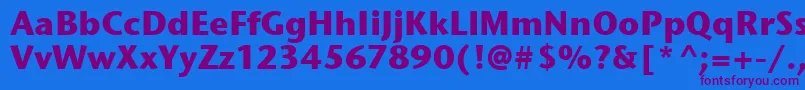 StoneSansItcTtBold Font – Purple Fonts on Blue Background
