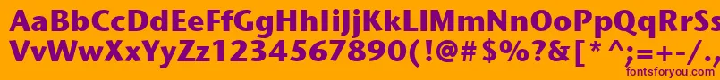StoneSansItcTtBold Font – Purple Fonts on Orange Background