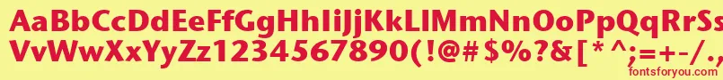 StoneSansItcTtBold Font – Red Fonts on Yellow Background