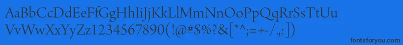 ArnoproLightdisplay Font – Black Fonts on Blue Background