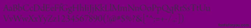 ArnoproLightdisplay-fontti – mustat fontit violetilla taustalla