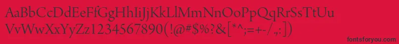 ArnoproLightdisplay Font – Black Fonts on Red Background