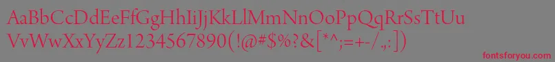 ArnoproLightdisplay Font – Red Fonts on Gray Background