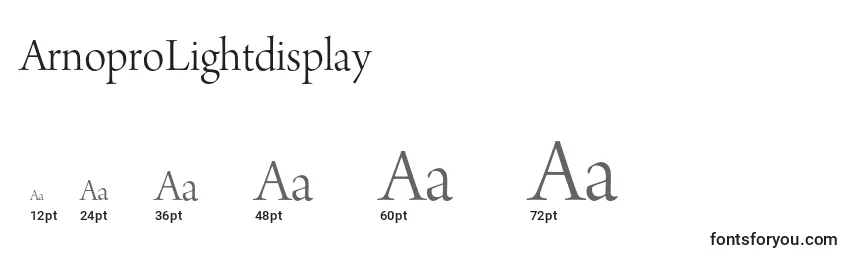 Размеры шрифта ArnoproLightdisplay
