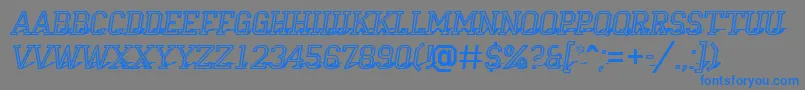 フォントCampu23 – 灰色の背景に青い文字