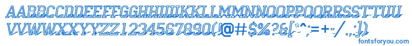 Шрифт Campu23 – синие шрифты на белом фоне