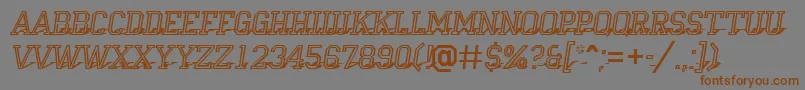 Campu23 Font – Brown Fonts on Gray Background