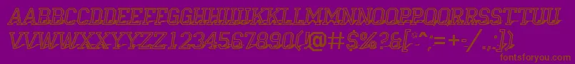 Campu23 Font – Brown Fonts on Purple Background