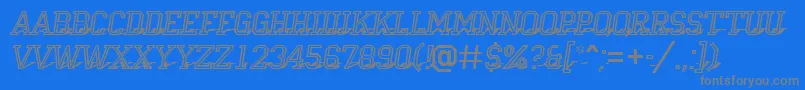 Campu23 Font – Gray Fonts on Blue Background
