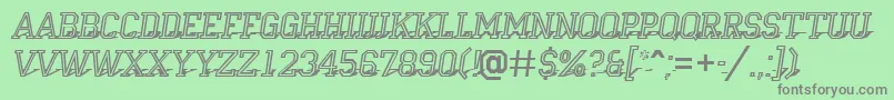 Campu23 Font – Gray Fonts on Green Background