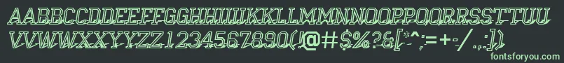 フォントCampu23 – 黒い背景に緑の文字