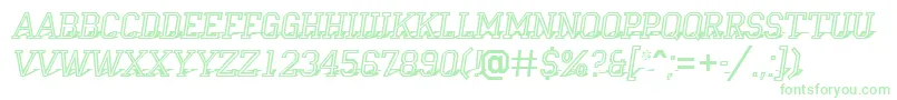 Шрифт Campu23 – зелёные шрифты