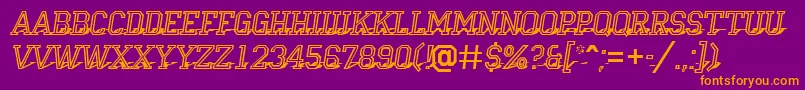 Шрифт Campu23 – оранжевые шрифты на фиолетовом фоне