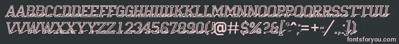 フォントCampu23 – 黒い背景にピンクのフォント