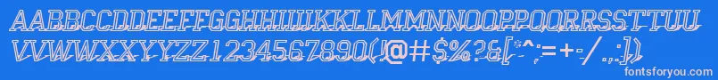 フォントCampu23 – ピンクの文字、青い背景