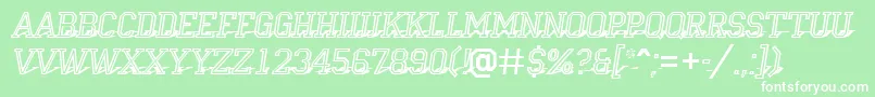 Campu23 Font – White Fonts on Green Background