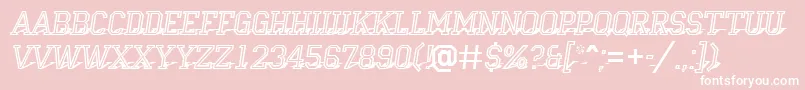 Шрифт Campu23 – белые шрифты на розовом фоне