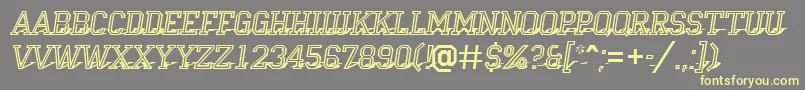 フォントCampu23 – 黄色のフォント、灰色の背景