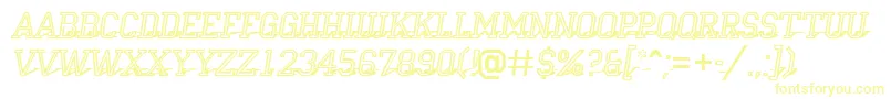 Шрифт Campu23 – жёлтые шрифты на белом фоне