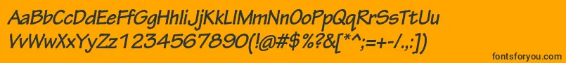 Police TektonproBoldobl – polices noires sur fond orange