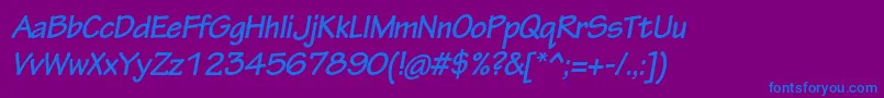 TektonproBoldobl Font – Blue Fonts on Purple Background