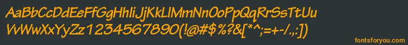 TektonproBoldobl Font – Orange Fonts on Black Background