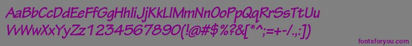 TektonproBoldobl Font – Purple Fonts on Gray Background