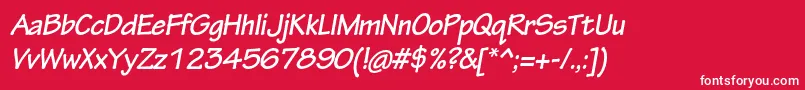 TektonproBoldobl Font – White Fonts on Red Background