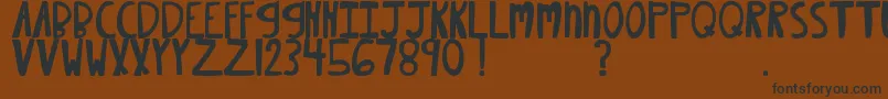 MtfXoxovo2.1 Font – Black Fonts on Brown Background