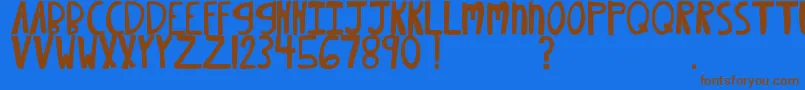 Lisätietoja MtfXoxovo2.1-fontista MtfXoxovo2.1-fontti – ruskeat fontit sinisellä taustalla