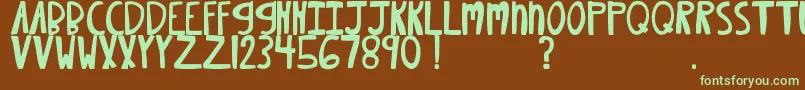 MtfXoxovo2.1 Font – Green Fonts on Brown Background