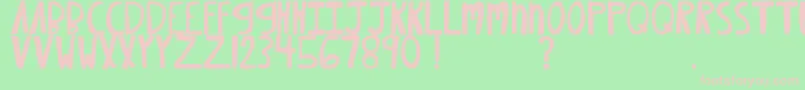 MtfXoxovo2.1-Schriftart – Rosa Schriften auf grünem Hintergrund
