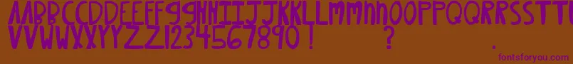 MtfXoxovo2.1 Font – Purple Fonts on Brown Background