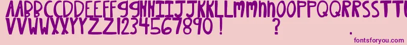 MtfXoxovo2.1 Font – Purple Fonts on Pink Background