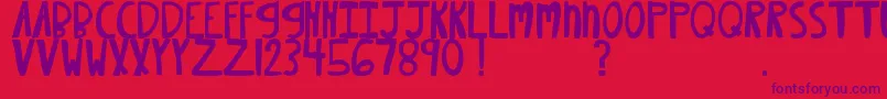 Шрифт MtfXoxovo2.1 – фиолетовые шрифты на красном фоне