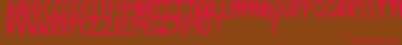 MtfXoxovo2.1 Font – Red Fonts on Brown Background