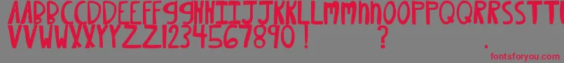 MtfXoxovo2.1 Font – Red Fonts on Gray Background