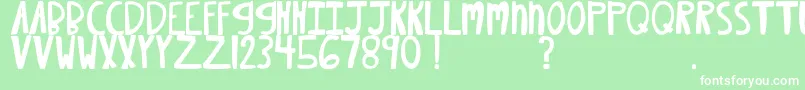 MtfXoxovo2.1 Font – White Fonts on Green Background