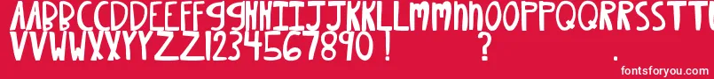 フォントMtfXoxovo2.1 – 赤い背景に白い文字