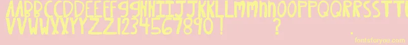 MtfXoxovo2.1 Font – Yellow Fonts on Pink Background