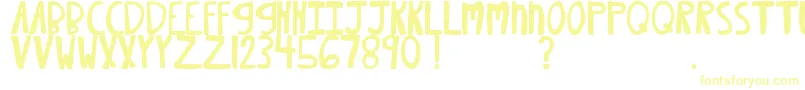 MtfXoxovo2.1 Font – Yellow Fonts on White Background