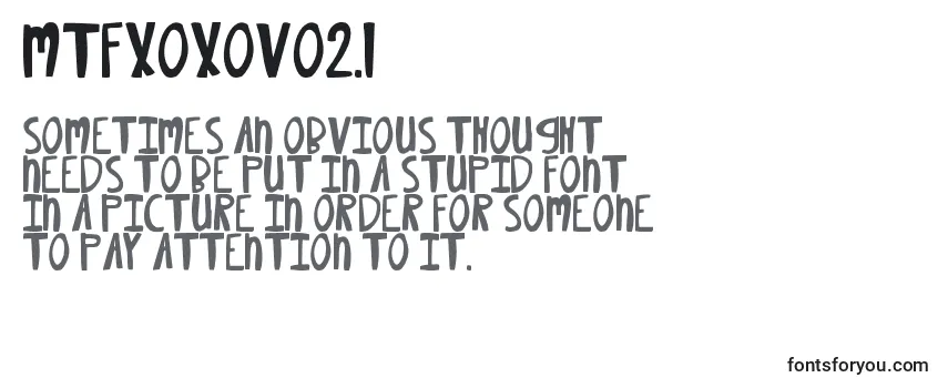 MtfXoxovo2.1 Font