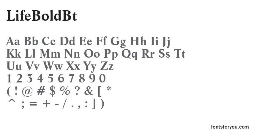 Police LifeBoldBt - Alphabet, Chiffres, Caractères Spéciaux