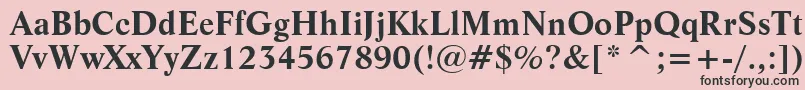 フォントLifeBoldBt – ピンクの背景に黒い文字