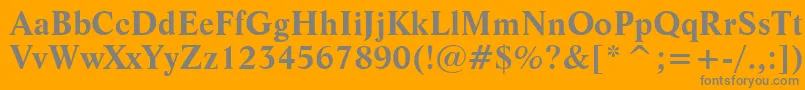 フォントLifeBoldBt – オレンジの背景に灰色の文字