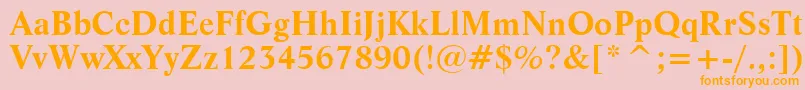 LifeBoldBt Font – Orange Fonts on Pink Background